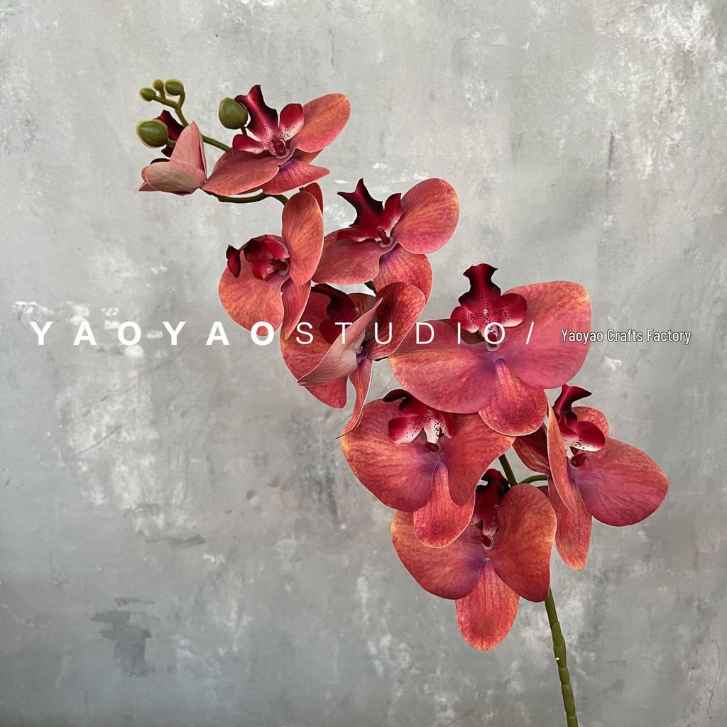 3D Printed Phalaenopsis Orchid, 9-Head Nordic Wedding & Dining Decoration, Floral Art Film Prop
