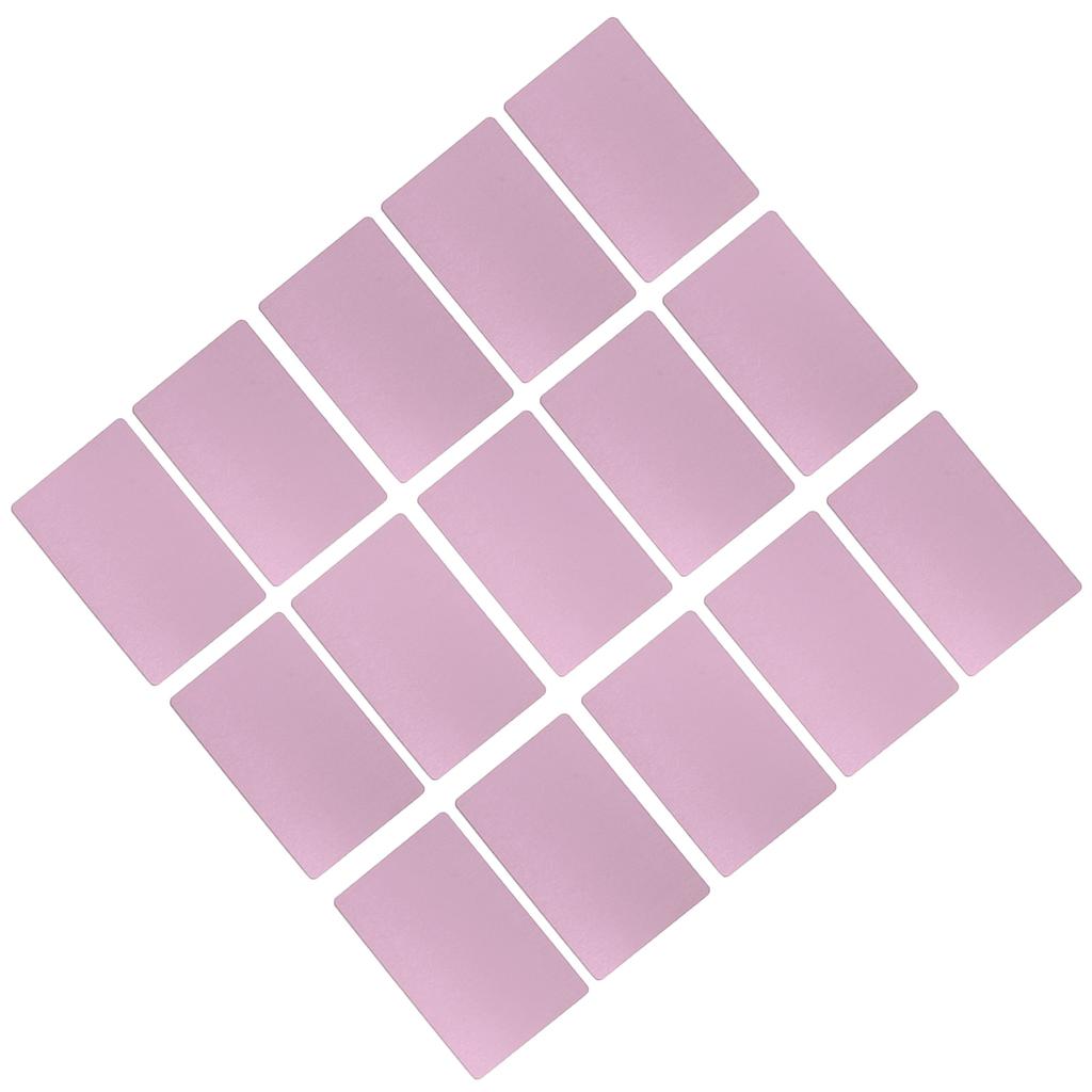 50 STÜCK Visitenkarte Lasergravur Wasserdicht und Verschleißfest Aluminium Visitenkarte für Firma Roségold