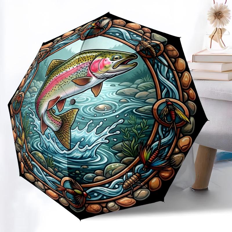 Fly Adventure pattern umbrella, portable and foldable design, 8 ribs, a casual accessory for Halloween, Christmas, and birthday gifts.
