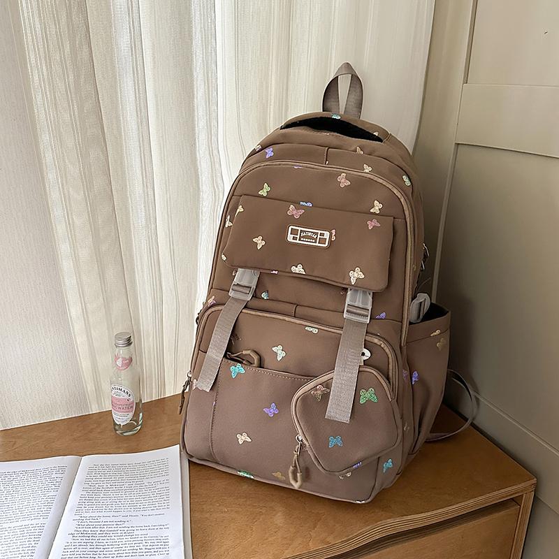 Cartoon Print Student Schoolbag Women's Large Capacity Backpack