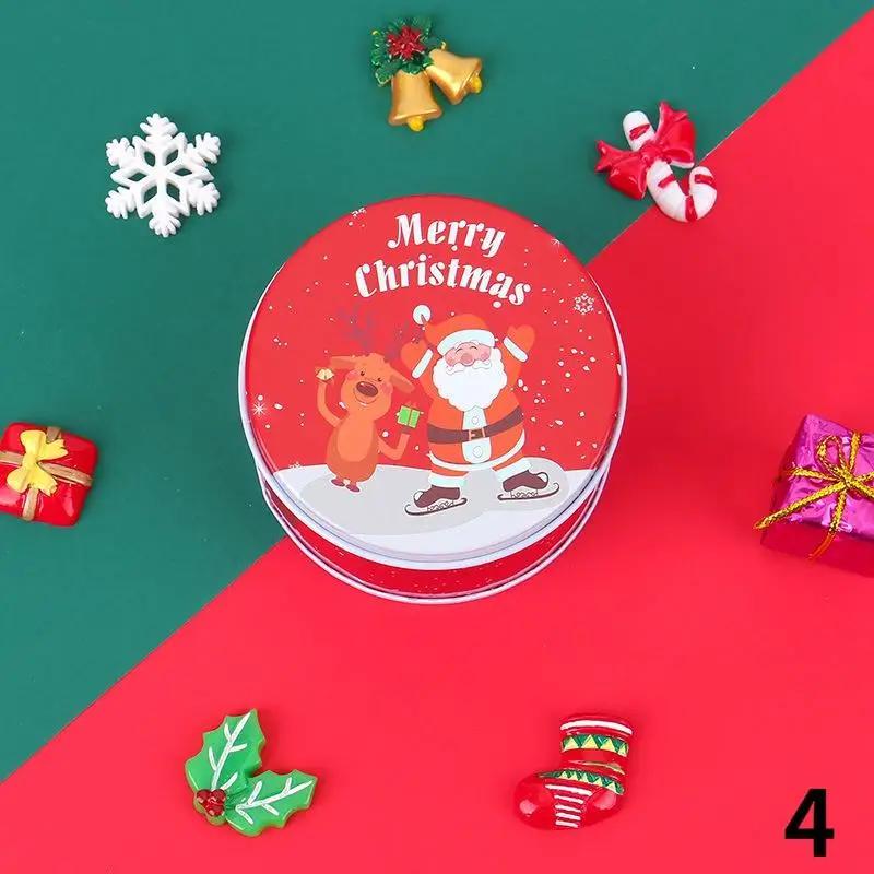 Christmas Candy Box Packaging Creative Christmas Iron Box Round Ball Tinplate Fruit Box Holiday Gift Packaging Boxes Wholesale