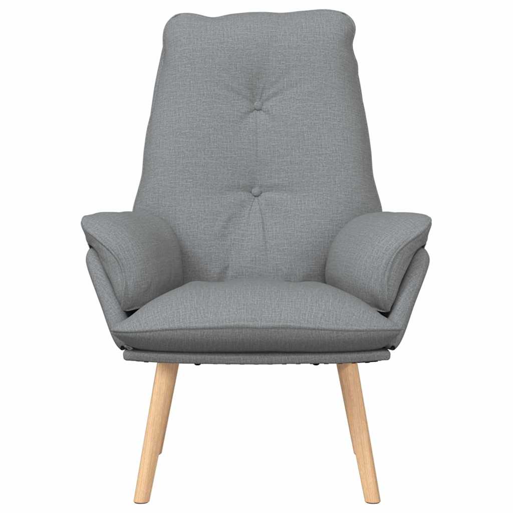 Armchair Light Grey 69 x 74 x 93 cm Fabric and Plywood