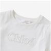 Chloe C20110 117 Logo Embroidery Kids Short Sleeve Tee