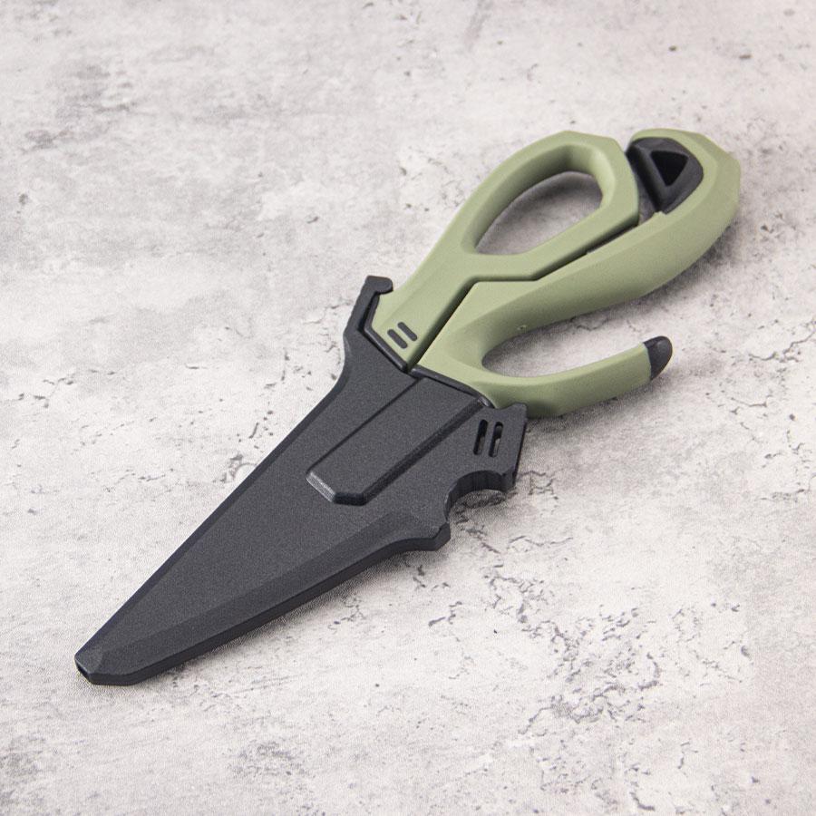 

Multi-Function Camping Scissors - Detachable Kitchen Scissors with Non-Slip Grip & Protective Sheath, Perfect for Outdoor Activi