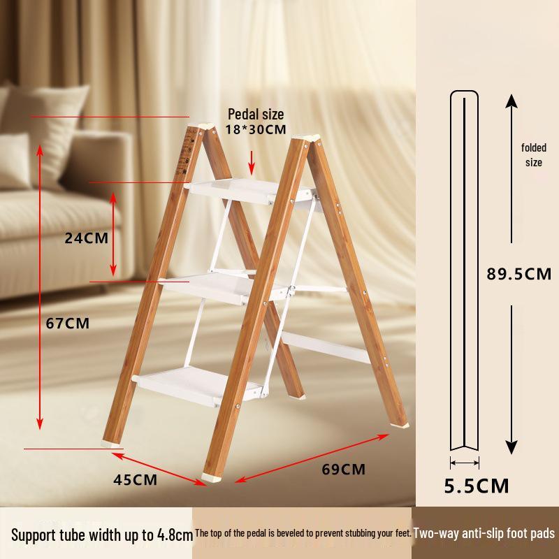 Multifunctional Aluminum Folding Step Ladder for Indoor/Outdoor Use