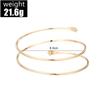 European and American exaggerated punk arm bracelet, hollow multi-layer glossy arm ring, snake-shaped metal bracelet open bracelet