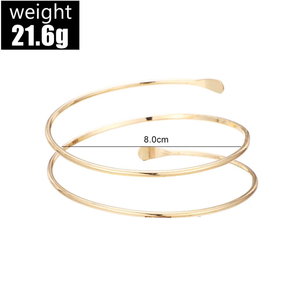 European and American exaggerated punk arm bracelet, hollow multi-layer glossy arm ring, snake-shaped metal bracelet open bracelet