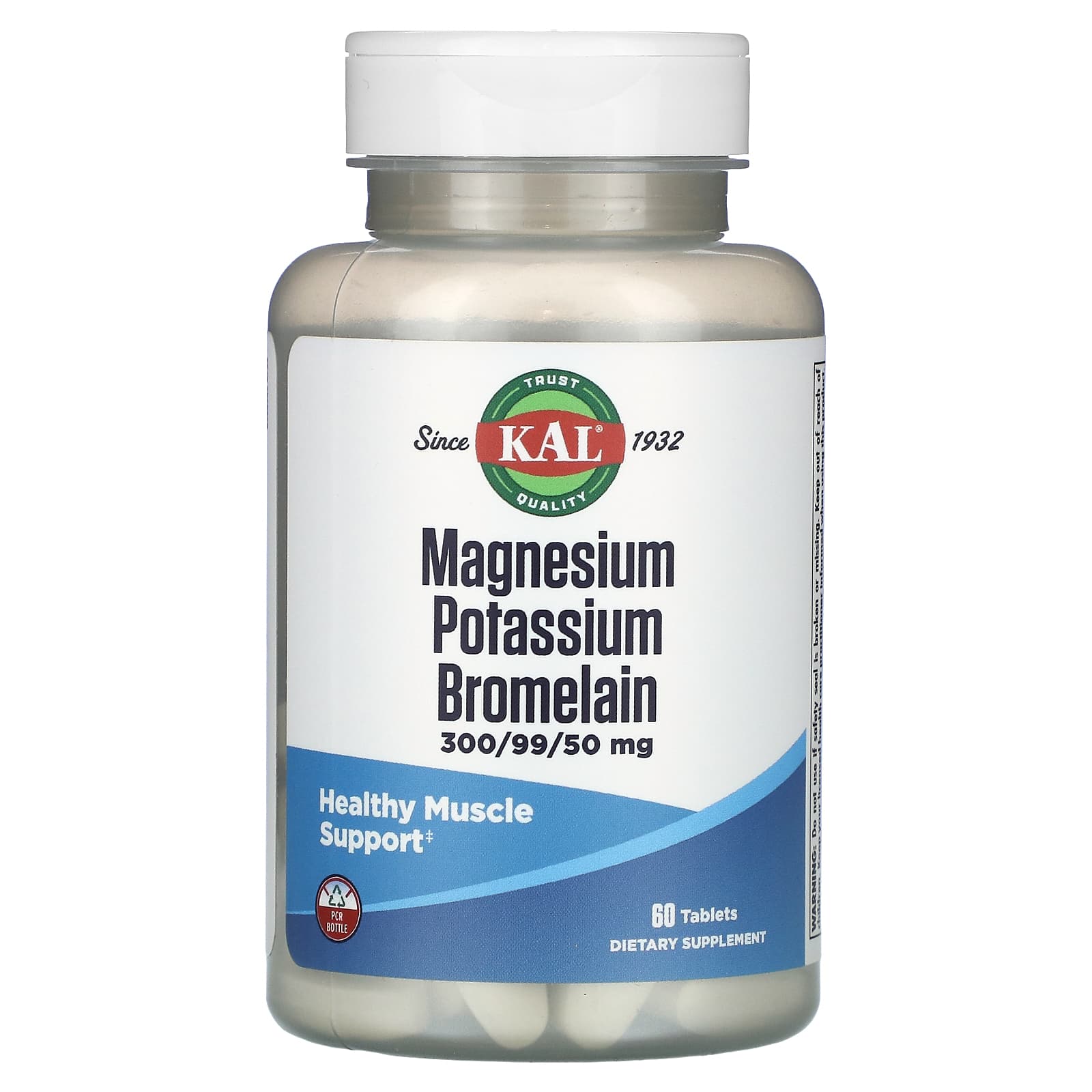 

KAL, Magnesium Potassium Bromelain, 60 табл