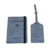 Multicolor PU Leather Passport Cover & Luggage Tag Set