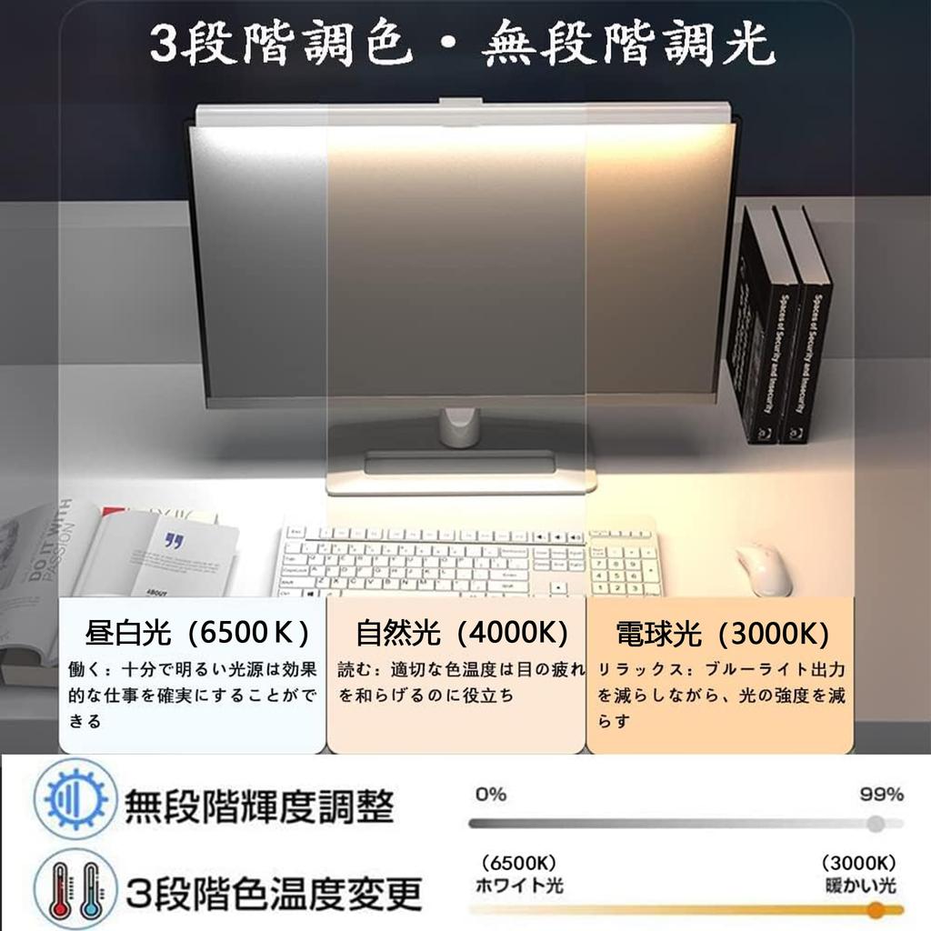 Makilight Monitor USB 50cm Display Monitor Hanging Asymmetrical Light Touch Sensor Color Screen Suitable for PC USB White Light, Light, Light, Light,