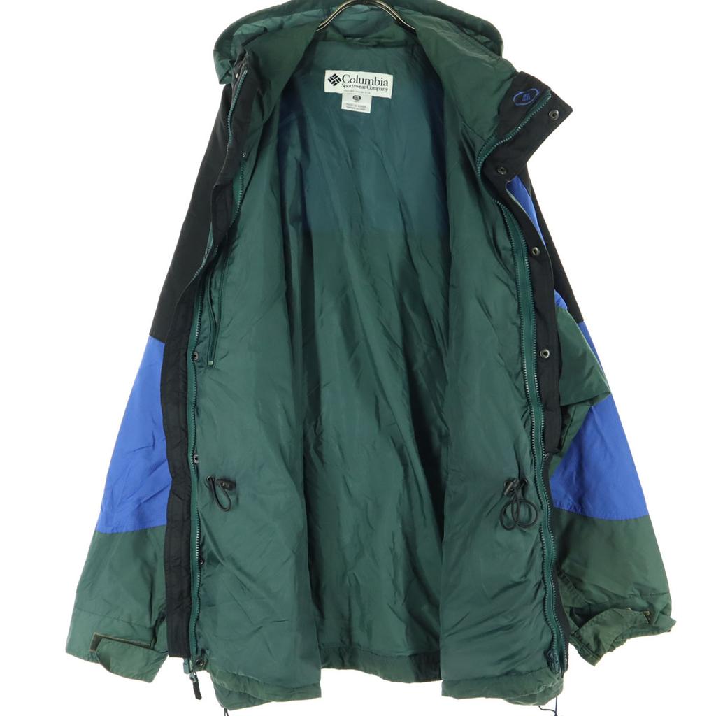 Columbia English letters Long sleeve Mountain parka XXL green Outdoors Men's Used