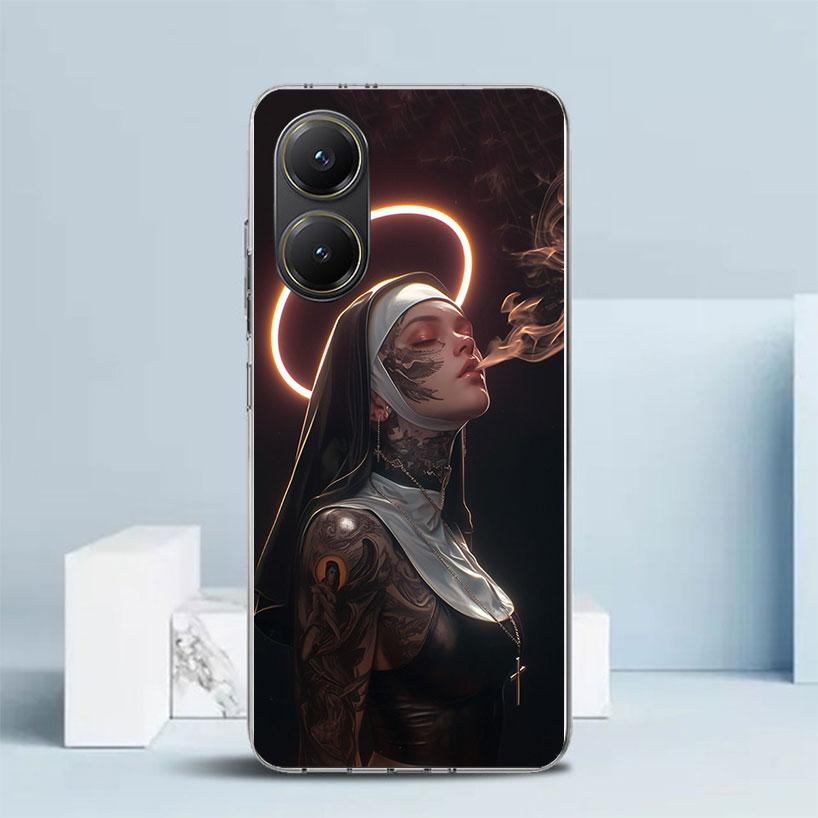 

Мягкий чехол «Темная демоническая монахиня» для Xiaomi Poco F7 Ultra X7 X6 X5 Pro M7 Чехол для телефона Redmi 15 15C 13 13C 12 12C 10 10C Печатный корпус Poco Xiaomi Poco X7
