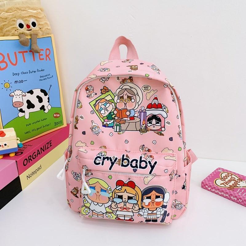 Adorable And Stylish Nylon Children's Backpack For School Featuring Lightweight Design And Fun Cartoon Patterns