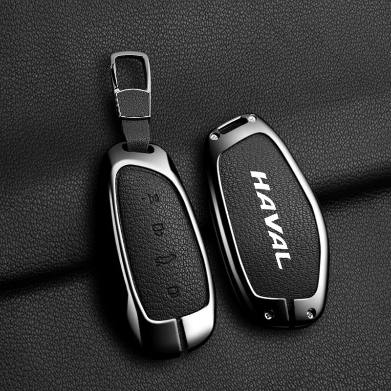 Interior Mouldings Zinc Alloy Car Key Case Cover for Great Wall Haval H3 H6 H9 2024 H-DOG Owl Dragon Max Protection Key Shell Ca