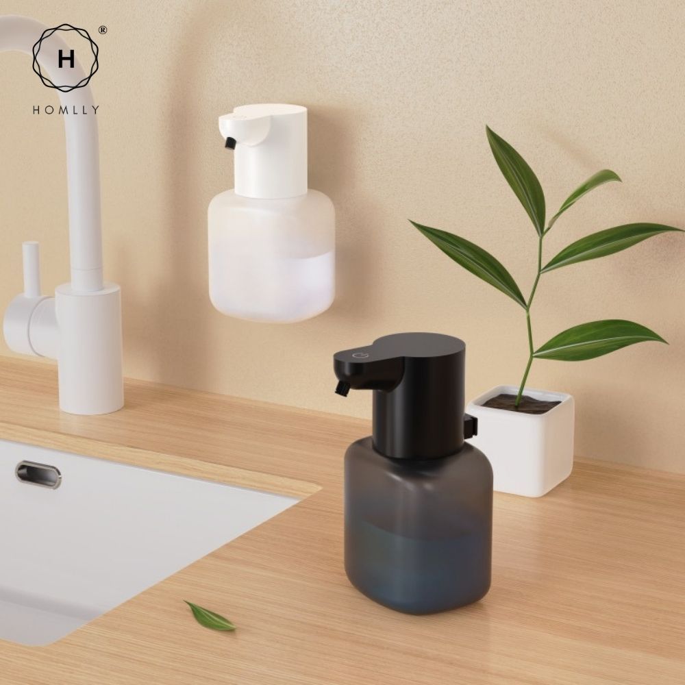 Homlly Automatic Sensor Adjustable Foaming Soap Gel USB C Rechargeable Dispenser (500mL) (X2PCS)