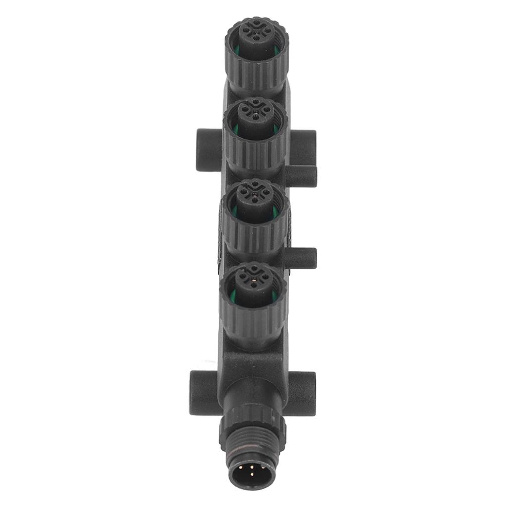 4 Port 5 Channel Multiport T Connector Black 010‑11078‑01 for NMEA 2000 Network Boat Marine Converter Collecter