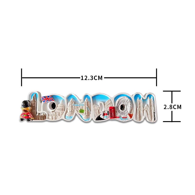 3D London Fridge Magnet - Creative Travel Souvenir from the UK
