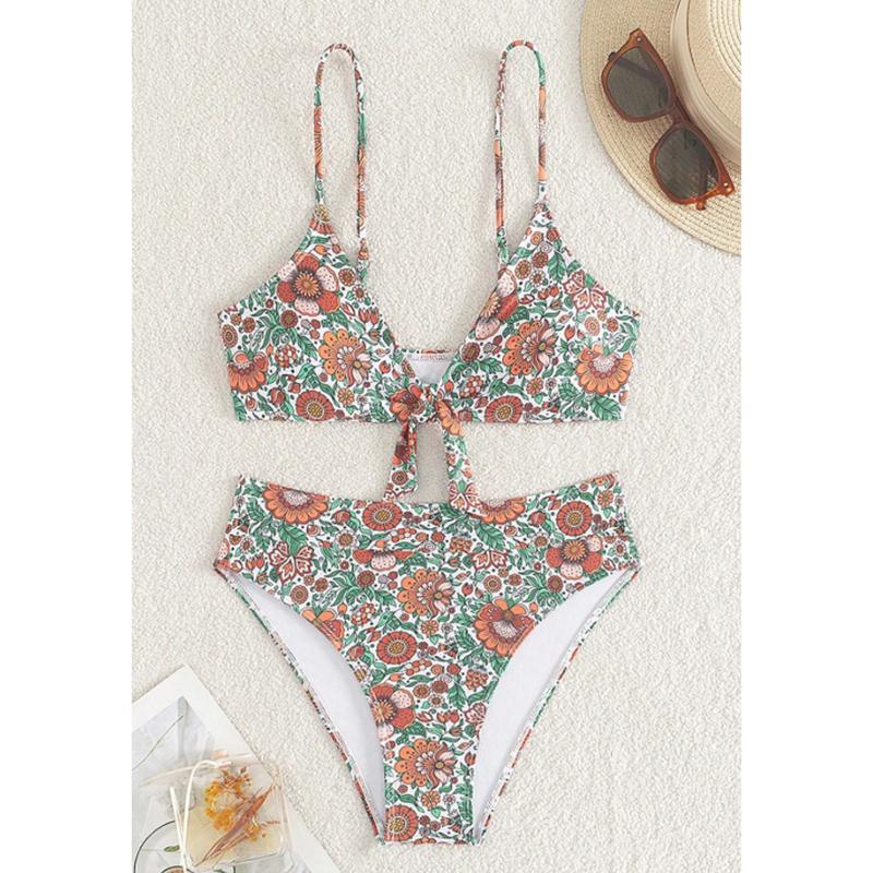 

Новый женский купальник с цветочным принтом, бикини с высокой талией, женский купальный костюм, комплект бикини из двух частей, купальник для купания M разноцветный