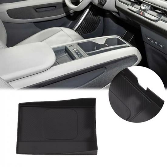 Черная силиконовая беспроводная зарядная панель Противоскользящее покрытие-коврик Для Kia EV9 2024-2025