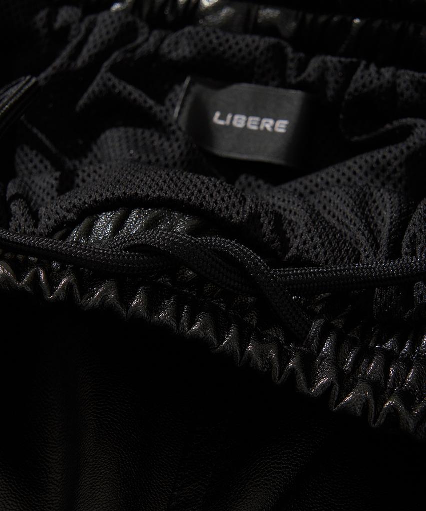 LIBERE Western Flame Leather Track Pants / Black