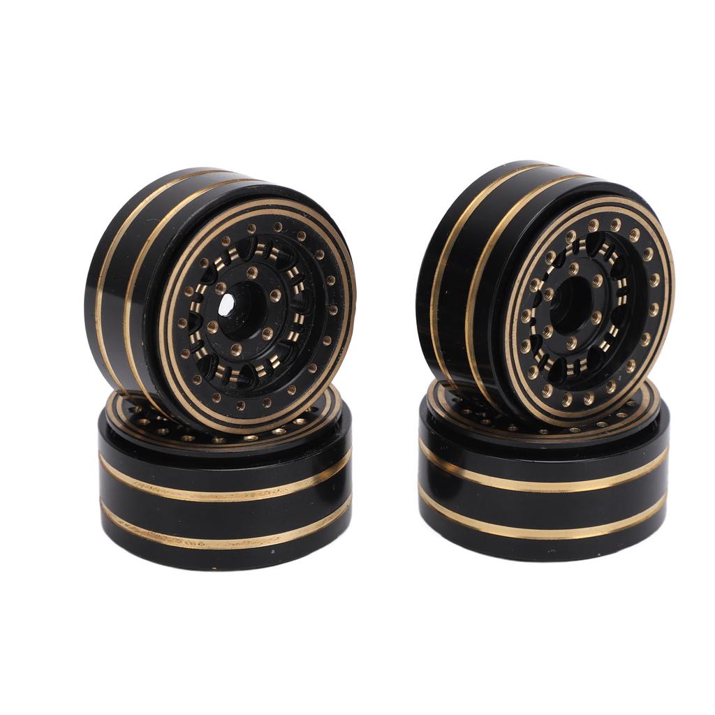 4pcs 1.2 Inches Beadlock Wheels Rim Increased Stability Brass RC Crawler Wheel Rim Upgrade Accessori