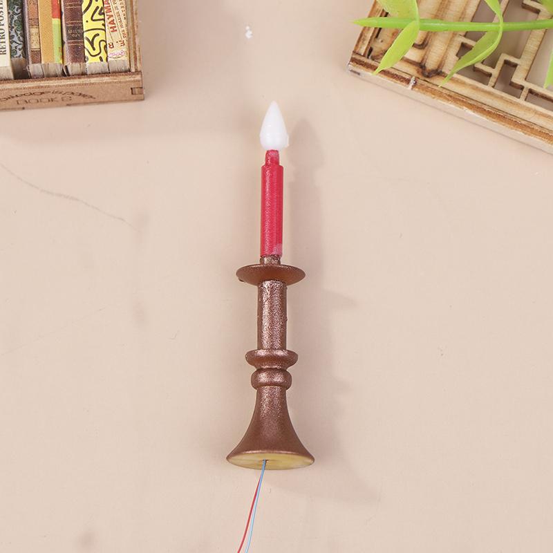 Miniature Dollhouse Candle Light Desk Lamp Mini Led Candle Lighting Home Decoration Doll Furniture Toy Can Be Bright