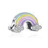 New 925 Silver Fit Original Fasion Bracelet Necklace Women Pendant Dangle Europe Love Rainbow Coloured Glaze Charms Clip Beads
