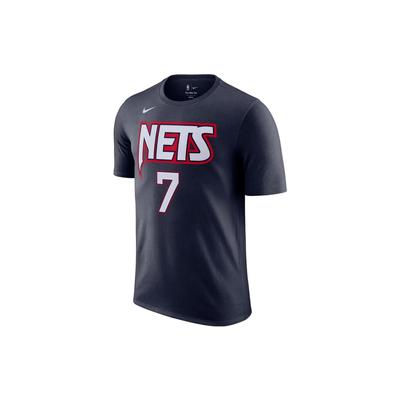 Kevin Durant Não. 7 Camiseta Gráfica de Gola Redonda Brooklyn Nets Masculina Tops Marinho DA7359-419
