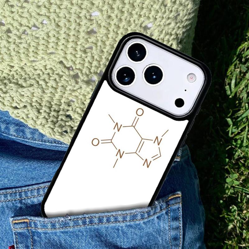 Science Chemistry Caffeine Phone Case For iPhone 17 AIR 16 Pro Max 15 14 Pro 11 12 13 Shockproof Silicone Cover