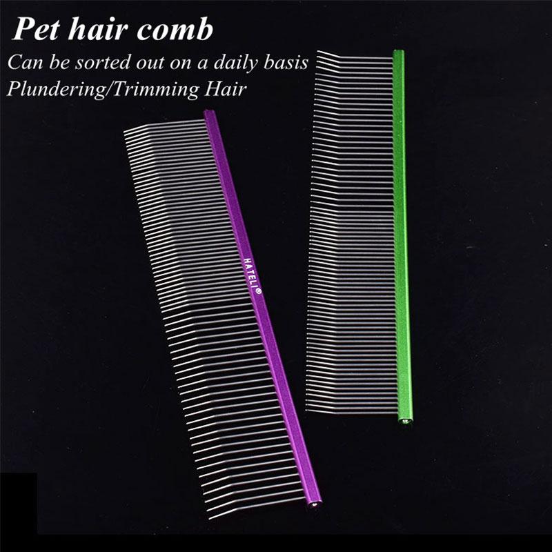 19/22cm Pettine per Toelettatura Animali con Gancio Curvo, Pettine per Rimuovere il Sottopelo e Texture Soffice, Addestratore di Animali Bellezza, Pettine con Denti Curvi