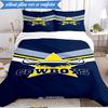 3PCS North Queensland Rugby Bedding Set 2D Printing (Includes 1 Duvet Cover + 2 Pillowcases Coreless), Bedroom decor,Fan gift