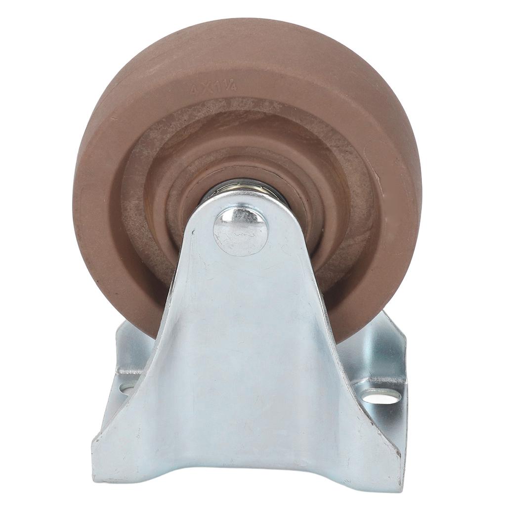Nylon Caster 4in Fixed Plate Caster Wheel Heat Resistant for Machine Trolley Cart
