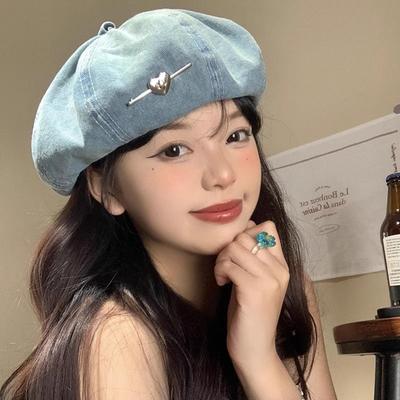 Summer Hat Female Love Accessories Cowboy Hat Retro Washed Painter Hat Versatile Octagonal Hat
