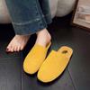 Autumn new anti-velvet soft one-pedal Boken slippers retro outer bag head half slippers women's