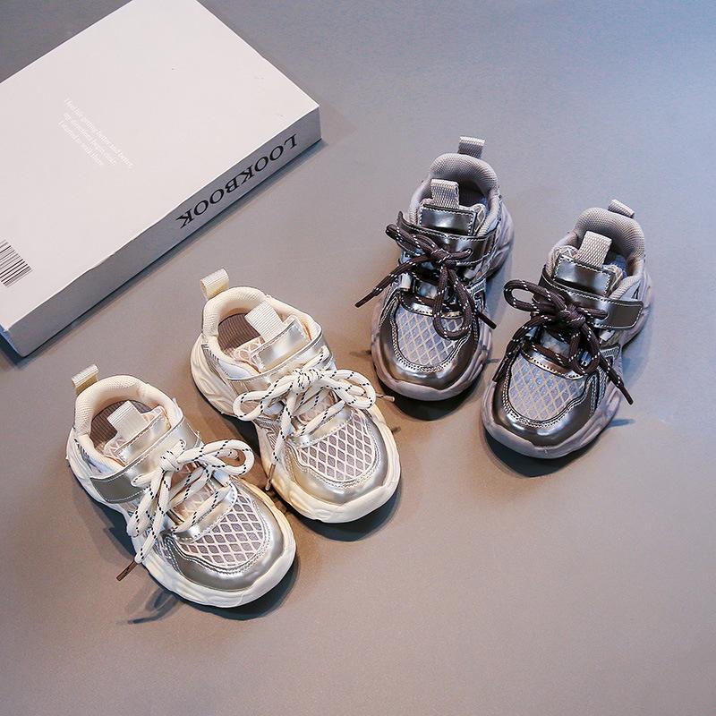 Summer 2025 New Baby Children's Dad Shoes Girls Breathable Net Shoes Summer Sports Shoes Foreign Versatile Children