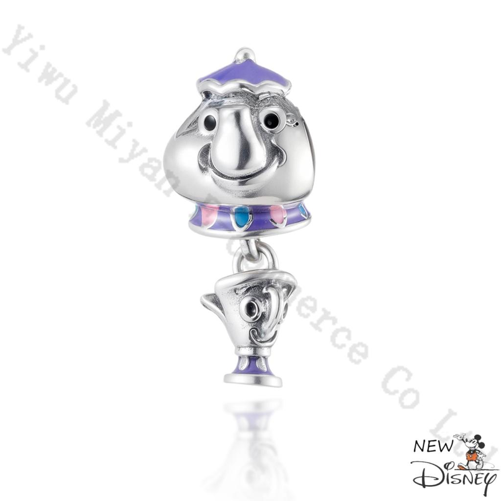 Silver 925 Disney Cartoon Charm Fit Original Bracelet Mickey Winnie Stitch Pooh Bead Pendant DIY Jewelry Making Accessories Gift