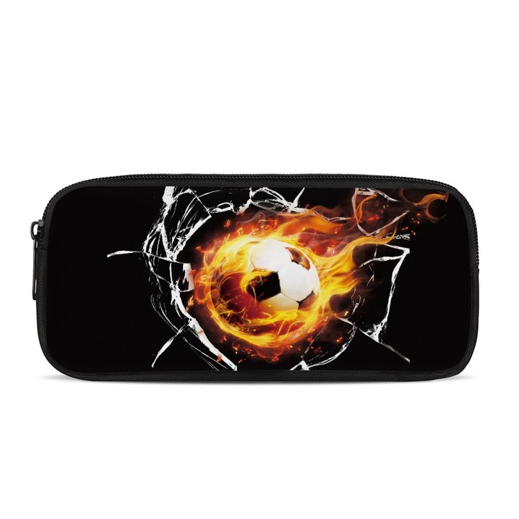 Formulation of World Cup football printed pencil bag with horizontal zipper and large-capacity stationery bag