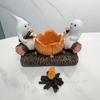 NEW Halloween Ghost Creativity Candlestick Decoration Resin Crafts Home Atmosphere  Courtyard Office Party Multipurpose