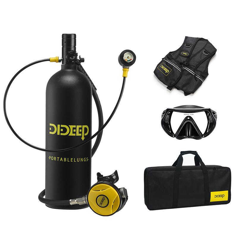 DIDEEP X5000Pro 2L Scuba Diving Equipment with Oxygen Tank & Residual Pressure Gauge