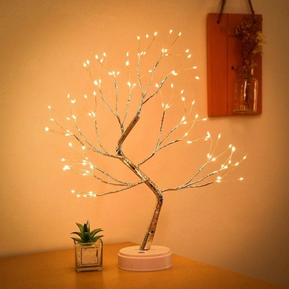 USB Powered Pearl Tree Lamp 108 Leds Atmosphere Light Home Decor Bonsai Tree Night Light  Tabletop
