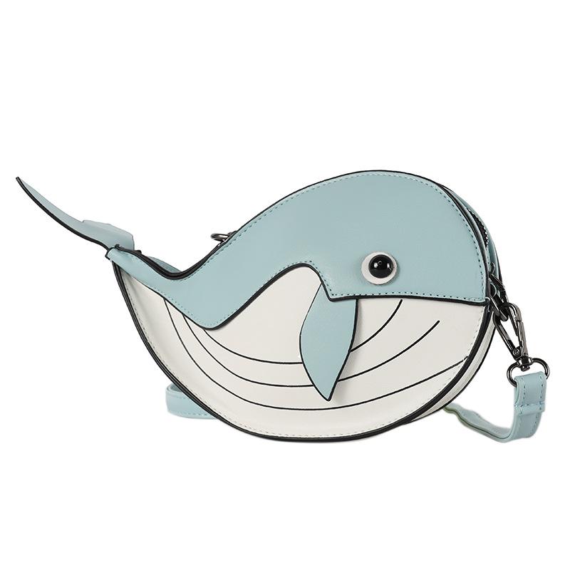Cute Whale Design Pu Leather Fashion Female Flap Clutch Shoulder Bag Crossbody Mini Messenger Bag For Women Bolsa Drop Shipping