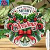 Vintage Christmas Metal Wall Art Red Green Holiday Sign Home Bar Decor Gift