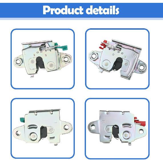 1Pair Tailgate Latch Lock With Control Link Compatible With Toyota Tundra 2007- Replaces 65780-0C041 65790-0C041 65655-0C011 65656-0C011 Left Right