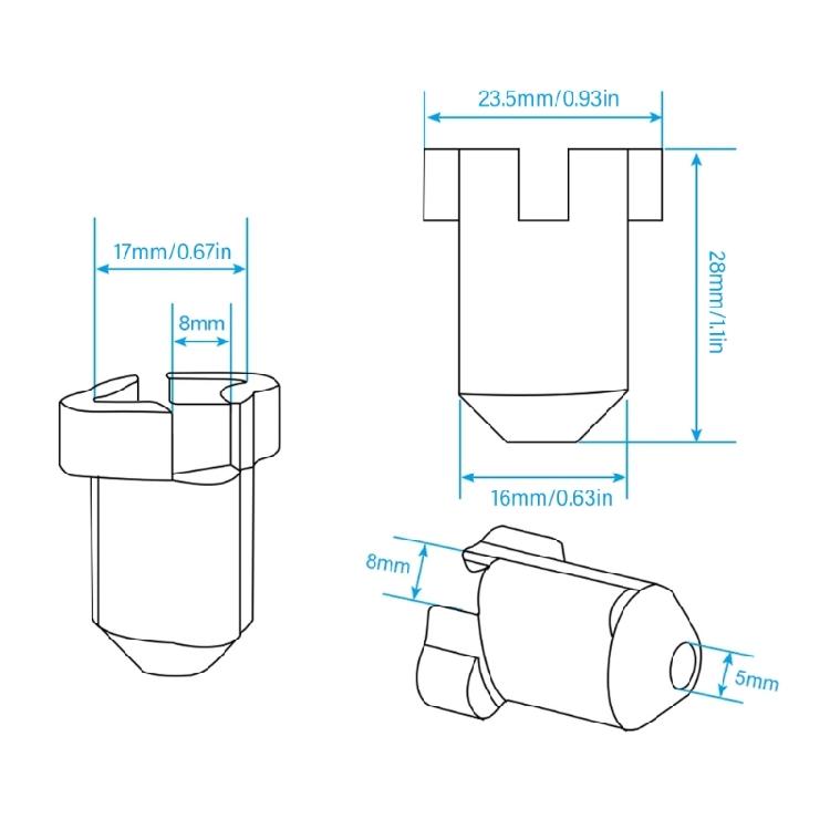 5Pcs 3D Printer Protective Hotend Silicone Sock Cover Case Heat Insulation Case for K1C 3D Printer Hotend Accessories