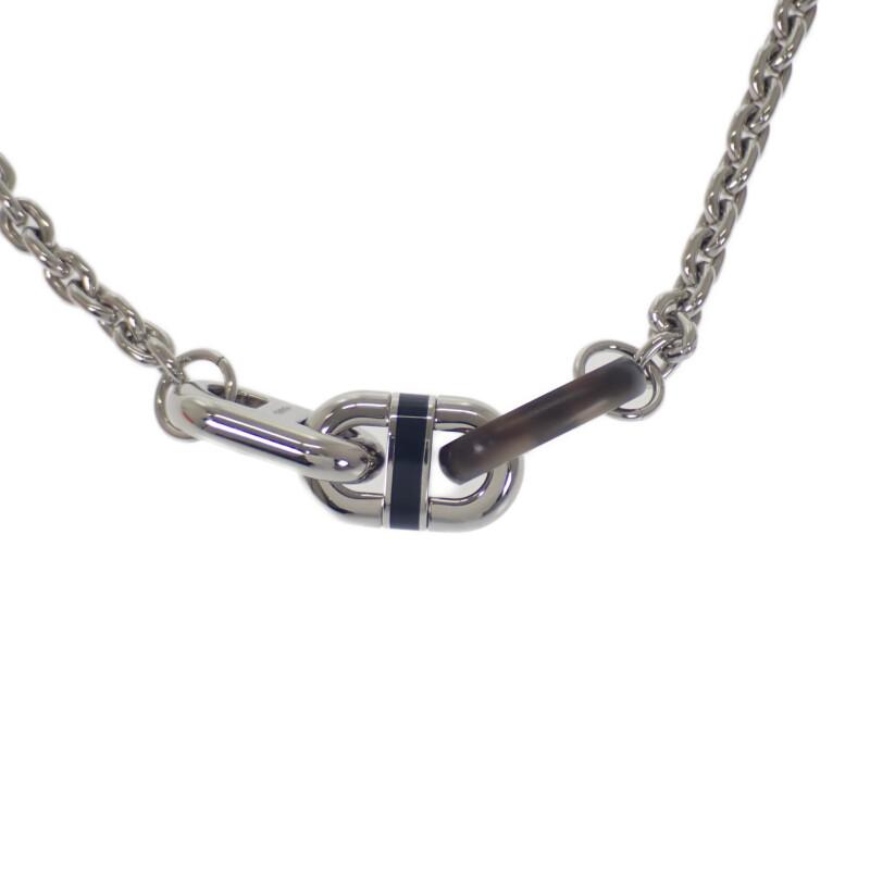 

HERMES Necklace Silver/black metal/Buffalo horn Women