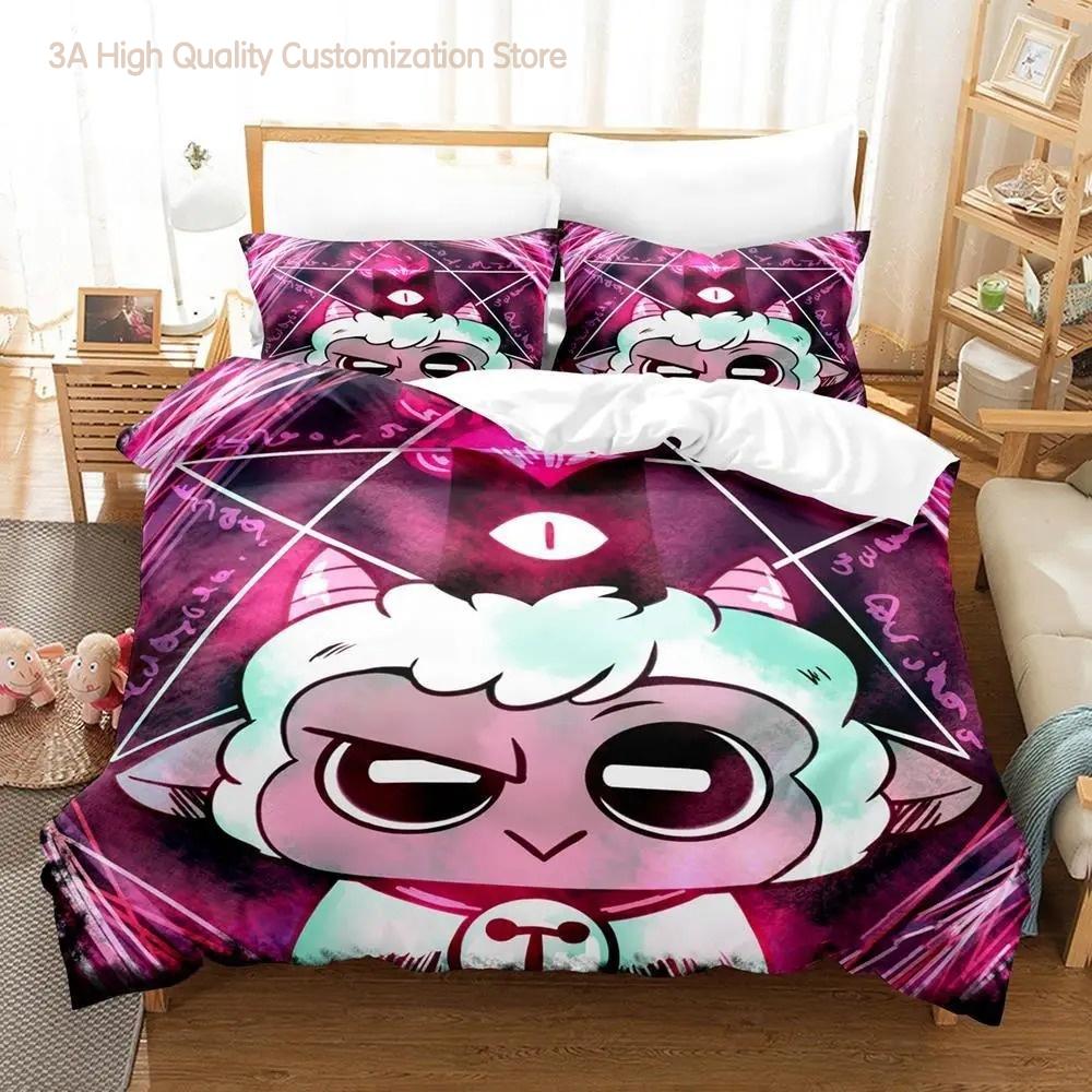 

Cult of the Lamb Bedding Set Single Twin Full Queen King Size Bed Set Aldult Boys Bedroom Duvetcover Sets 3D Anime Bed Sheet Set 135x200cm
