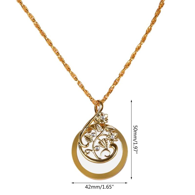 Necklace Jewelry Optical Magnifier with Chain Necklace Neckglasses Portable Monocle for Reading Collecting Library Gift