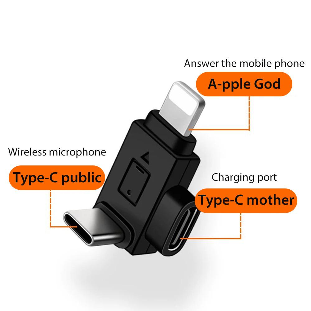 HdoorLink USB Type C To Lightning Microphone OTG Adapter For Iphone 15 16 14 13 12 11 Pro X XR XS Max iPad Microphone TYPE-C Audio Connector