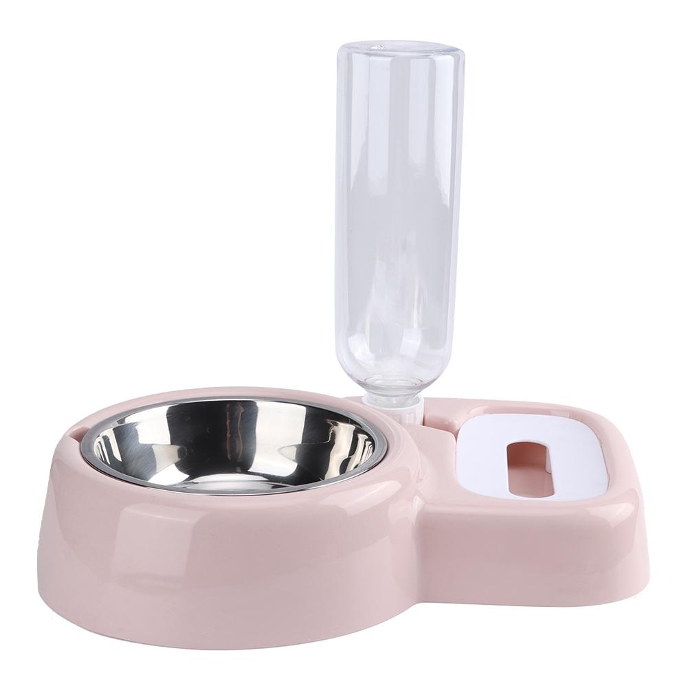 

Plastic Pet Food Water Bowl Feeding Automatic Feeder Drinking Fountain for Small Dogs CatsPink розовый