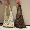 Beach Hollow Handbag for Women Straw Rope Hollow Out Hand Woven Totes Bag Knitting Handbag Purses Bags for Women 2026 Summer